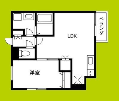 REVITA野崎(1LDK/3階)の間取り写真