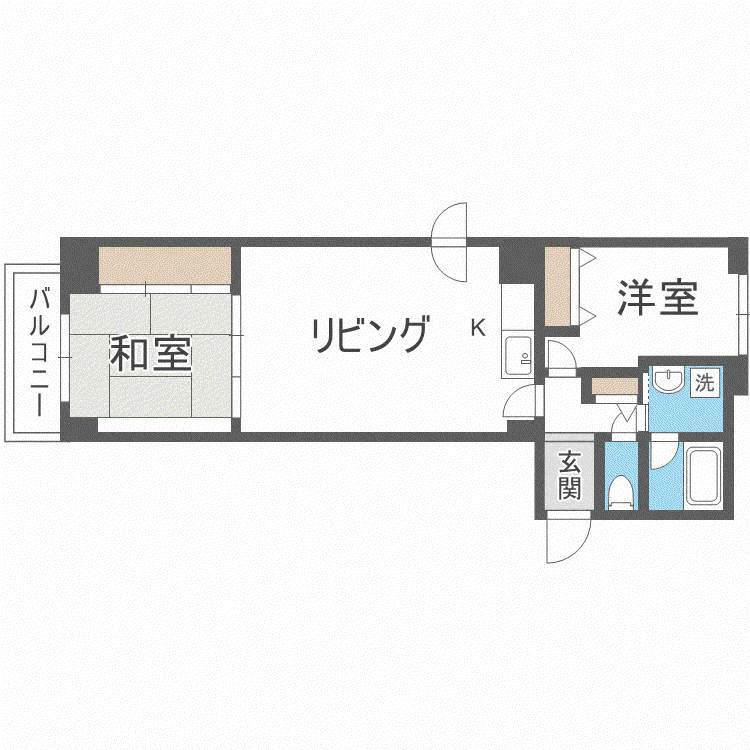 宮の沢一条館(2LDK/7階)の間取り写真