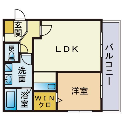エアリーズ(1LDK/1階)の間取り写真
