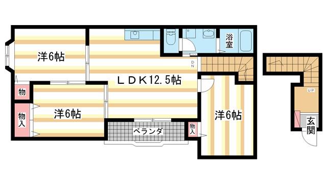 パルティーレ(3LDK/2階)の間取り写真