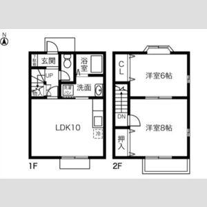 アペリーレ21(2LDK/1階)の間取り写真