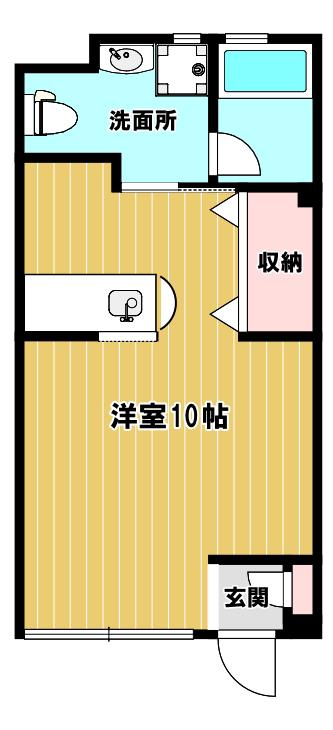 ビスタ グランデ(ワンルーム/1階)の間取り写真