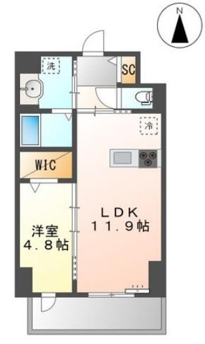 CIEL DE 金山(1LDK/3階)の間取り写真