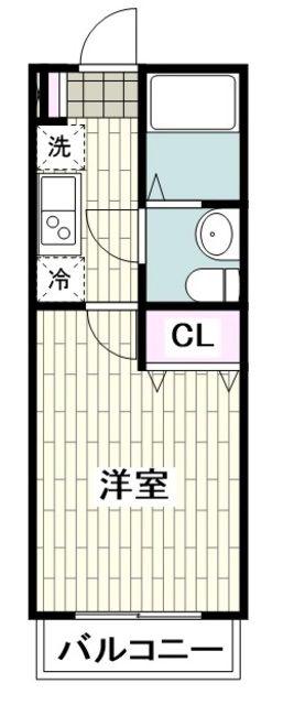 フローラ横浜金沢(1K/1階)の間取り写真