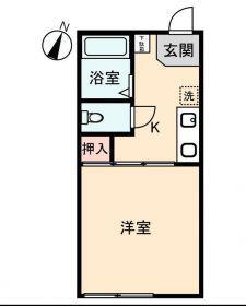 シティハイムヒトミ(1K/2階)の間取り写真