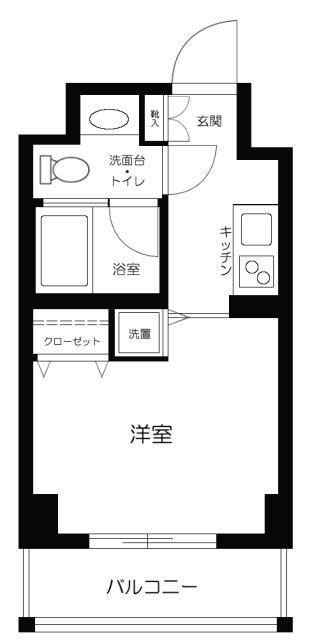 アーバンファースト神楽坂(1K/9階)の間取り写真