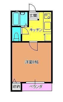 アドバンス21(1K/1階)の間取り写真