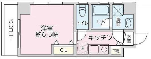 KIK浅田(1K/2階)の間取り写真