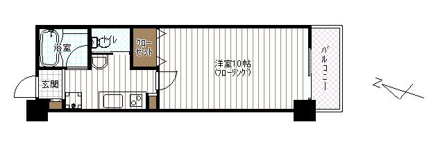 フレリア志比口(1K/5階)の間取り写真