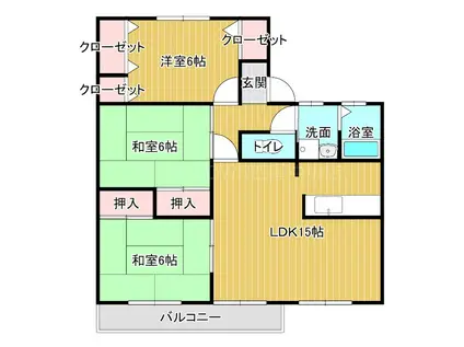 コート・ファミール(3LDK/1階)の間取り写真