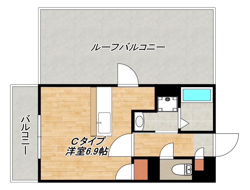 YSBLD XV(ワンルーム/5階)の間取り写真