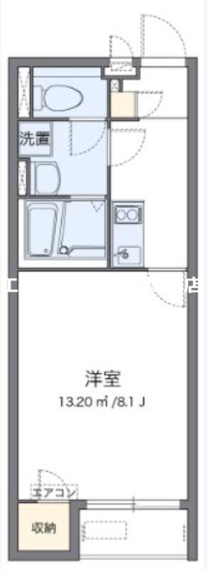 クレイノYII(1K/1階)の間取り写真