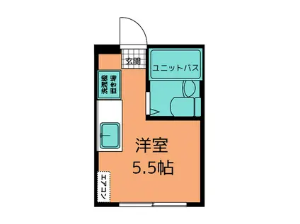 ライフピアサンシャイン(ワンルーム/1階)の間取り写真