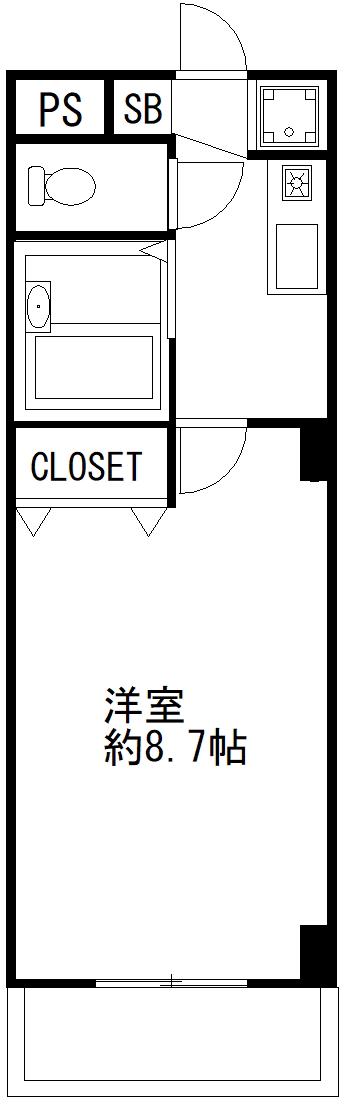 クレイドル日吉(1K/1階)の間取り写真