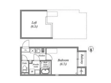 GRAND MAISON MATSUYOSHIWORLD(ワンルーム/2階)の間取り写真
