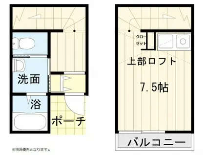 KIEFER AINS(1K/1階)の間取り写真