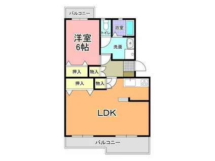 グランド・メゾン・南町(1LDK/3階)の間取り写真