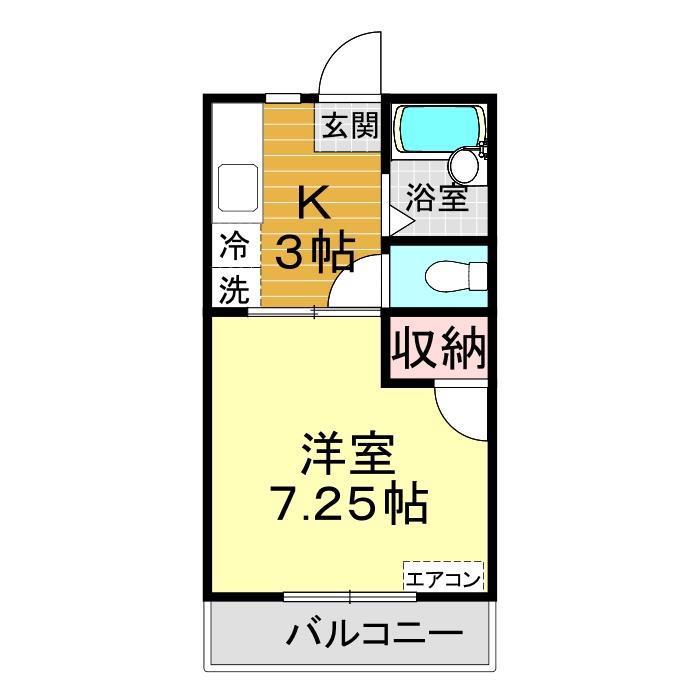 ハイツジュネス(1K/1階)の間取り写真
