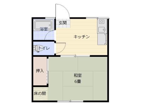 シティハイムコーポM I(1K/1階)の間取り写真