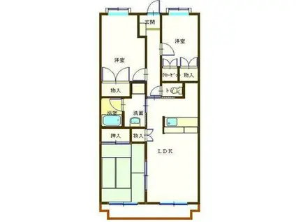 高田レジデンス(3LDK/3階)の間取り写真