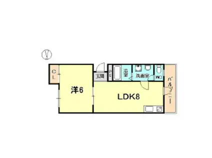 マンションシナーラ(1DK/3階)の間取り写真