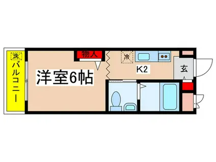 スターダスト日光台B棟(1K/3階)の間取り写真