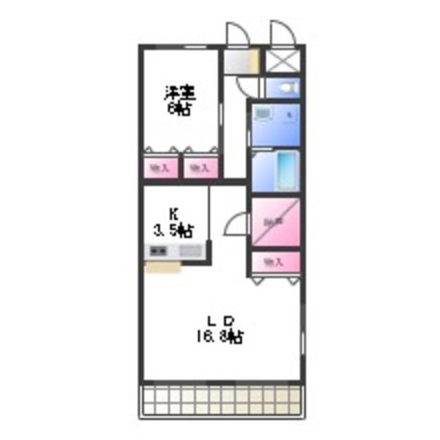 ベルフォーレI番館(1LDK/3階)の間取り写真