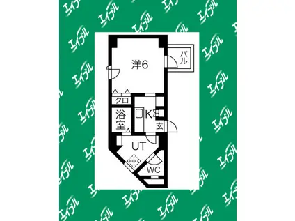 サンシャイン中郷(1K/3階)の間取り写真