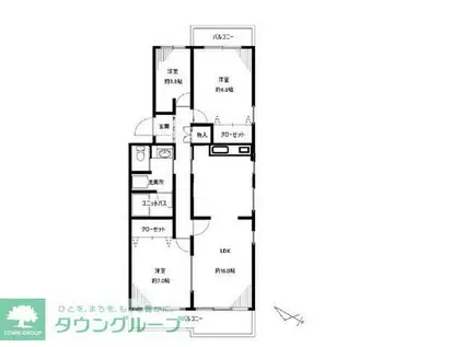みずきが丘12号棟(3LDK/5階)の間取り写真