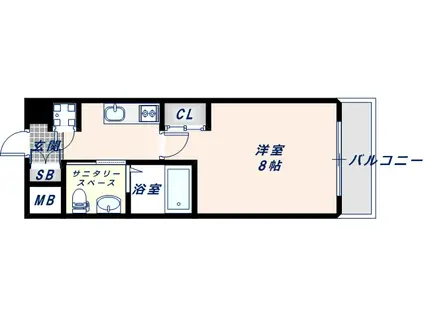 ディナスティ東大阪センターフィールド(1K/5階)の間取り写真