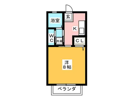 ピソ・デ・アルカディア(1K/1階)の間取り写真