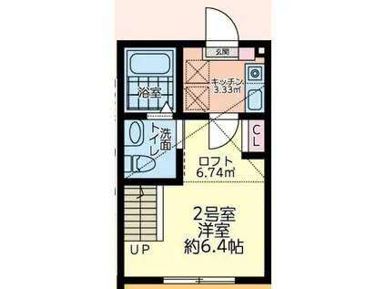 ショコラレゼ(1K/1階)の間取り写真