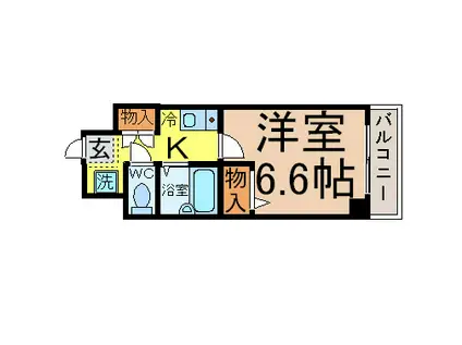 クリエイト妙音(1K/8階)の間取り写真