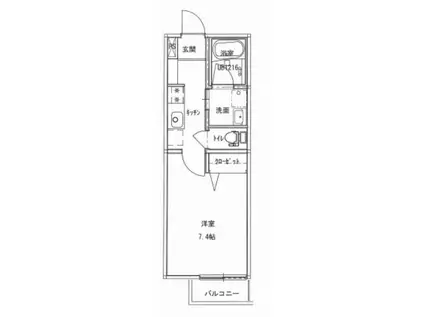 CASACOZY山根町(1K/2階)の間取り写真