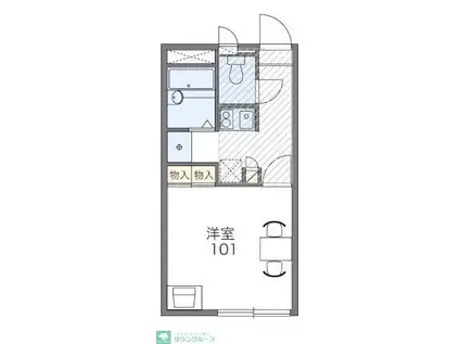 レオパレスBEL SUONO(1K/1階)の間取り写真