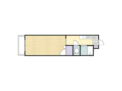 エクセル片山(1K/1階)の間取り写真