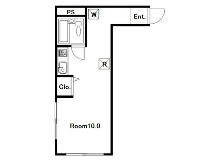 ルミネ城山(ワンルーム/4階)の間取り写真
