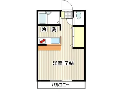 カーサ大門(ワンルーム/1階)の間取り写真