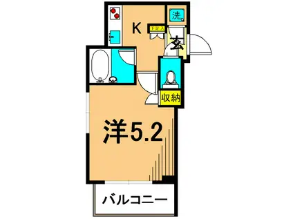 パレ・ホームズ大井町(1K/3階)の間取り写真