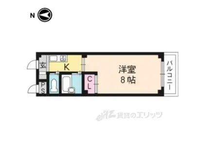 エステート稲荷(1K/3階)の間取り写真