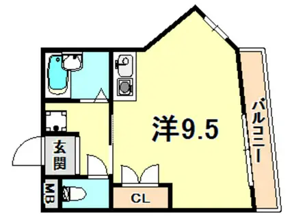 ラインハイム(ワンルーム/2階)の間取り写真