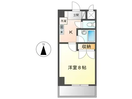 ミューズミズホ(1K/1階)の間取り写真