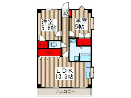 マローネヒルズ(2LDK/3階)の間取り写真