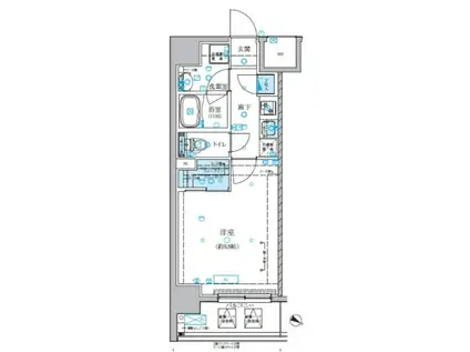ベルシード横濱大通公園(1K/5階)の間取り写真