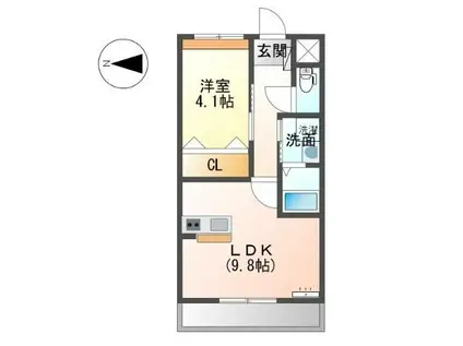 ピュアライヴXI(1LDK/2階)の間取り写真