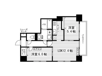 ルラシオン北7条(2LDK/10階)の間取り写真