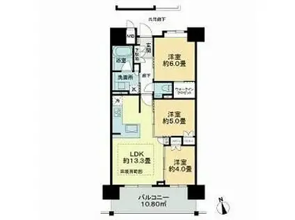 レーベンリヴァーレ浅草エヴァープライド(3LDK/7階)の間取り写真