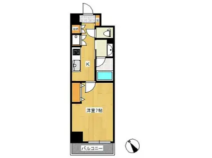 SKI西葛西(1K/4階)の間取り写真