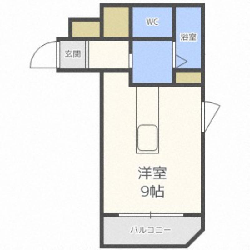 ΑNEXT澄川(1K/1階)の間取り写真