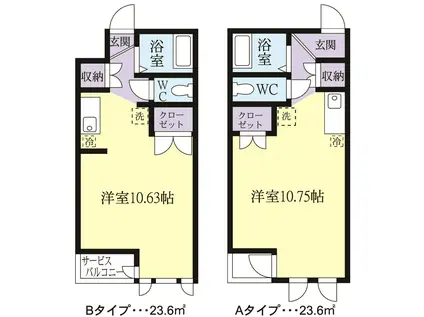 コンコードパレス(ワンルーム/2階)の間取り写真